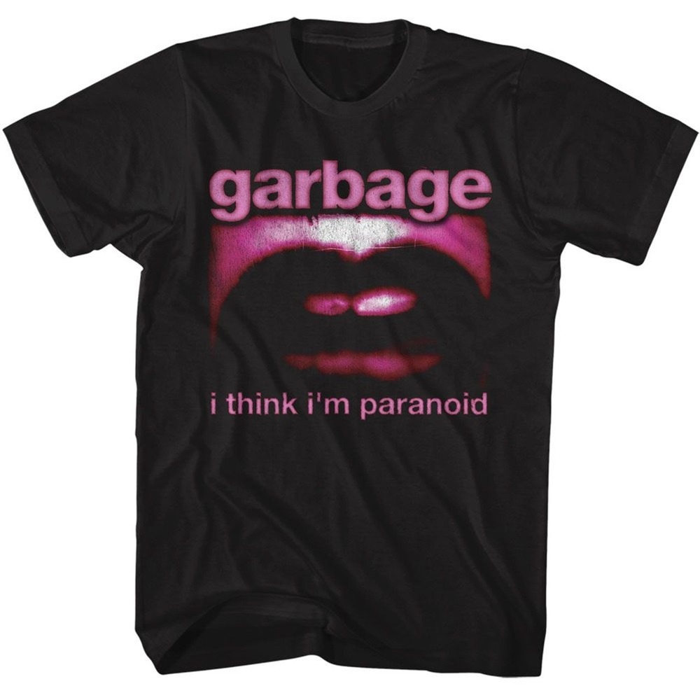 Garbage Paranoid Mouth Black T-Shirt